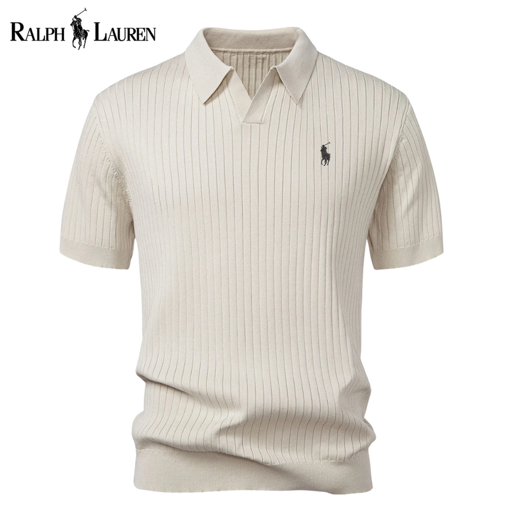 Polo RL™ en maille à col en V avec rayures