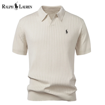 Polo RL™ en maille à col en V avec rayures