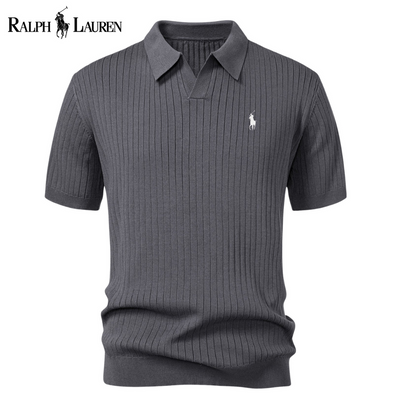 Polo RL™ en maille à col en V avec rayures