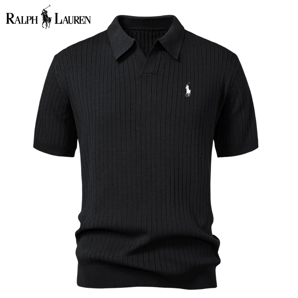 Polo RL™ en maille à col en V avec rayures