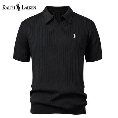 Polo RL™ en maille à col en V avec rayures