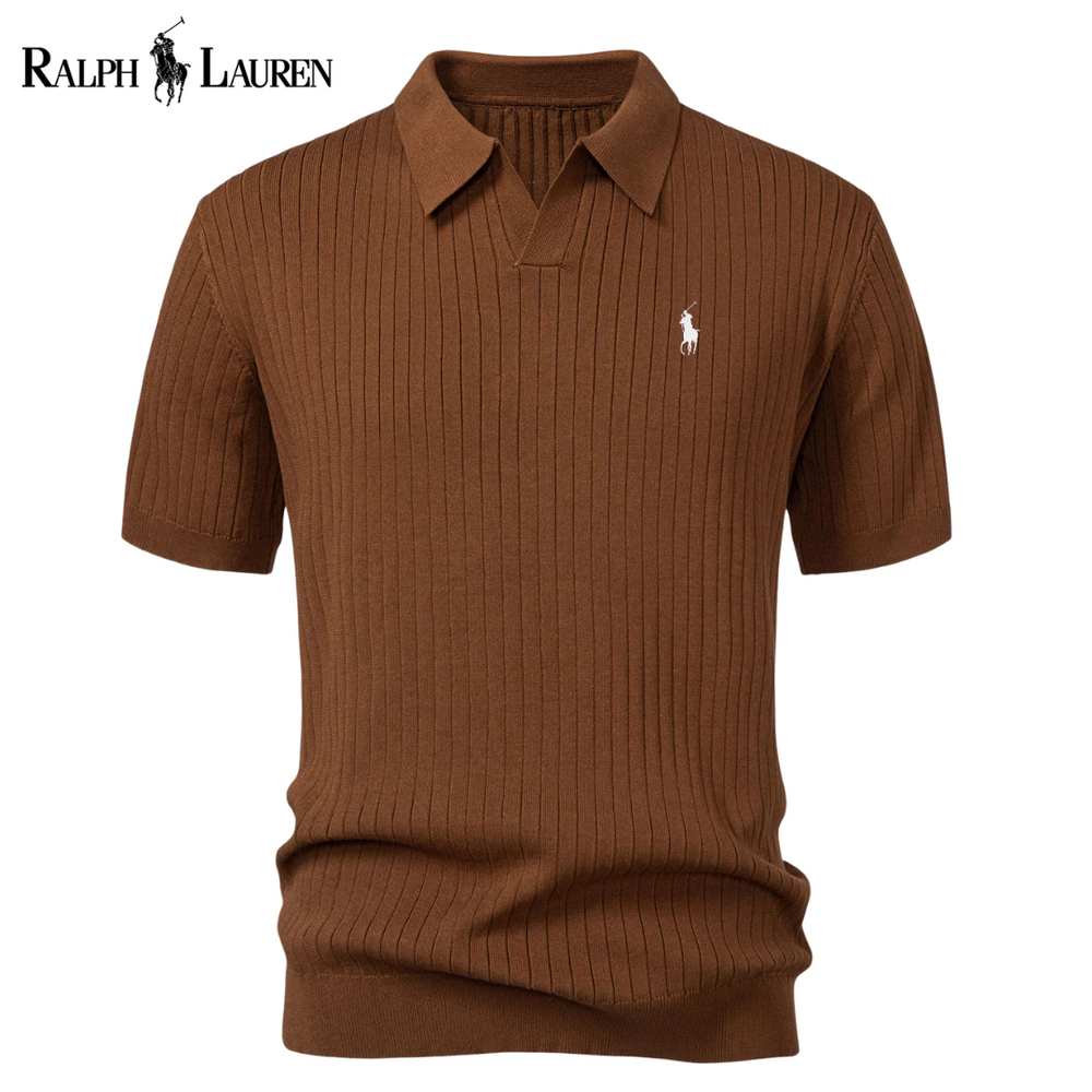 Polo RL™ en maille à col en V avec rayures